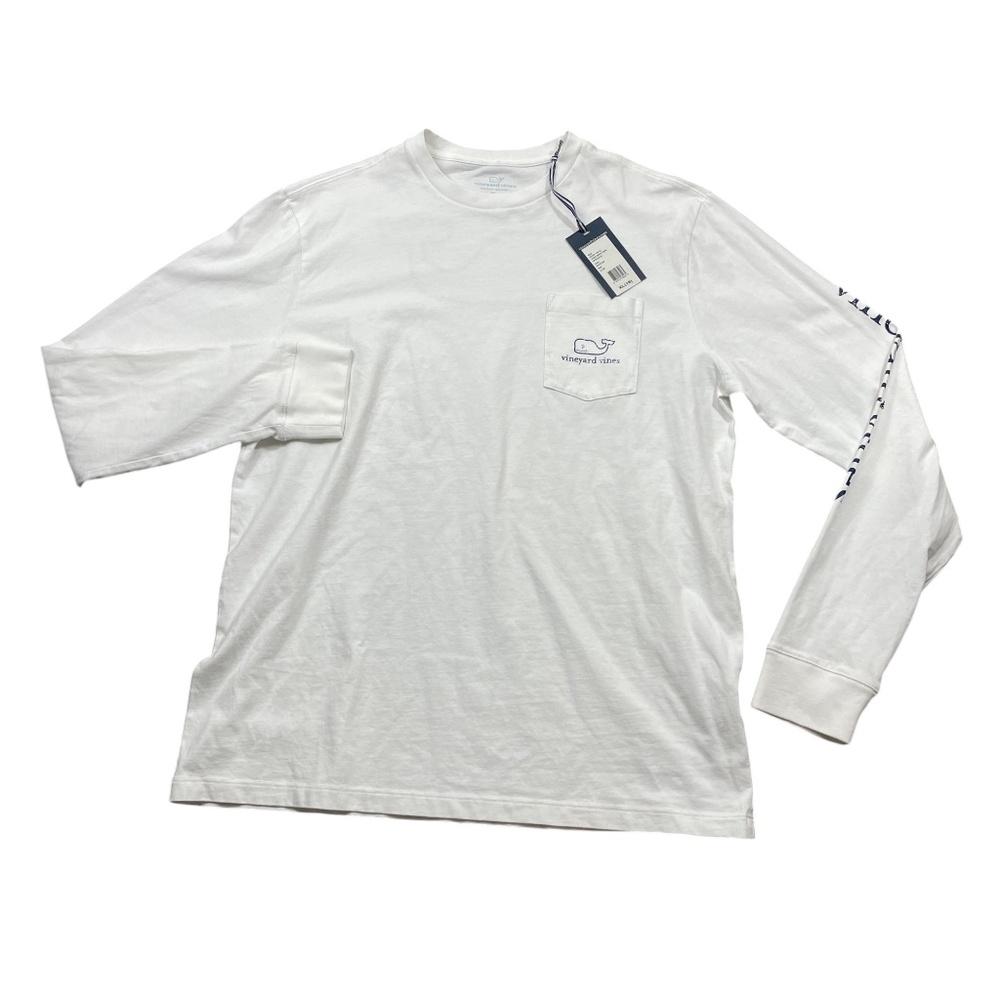 Vineyard Vines XL Boys New With Tags 100% Cotton White Long Sleeve Top
